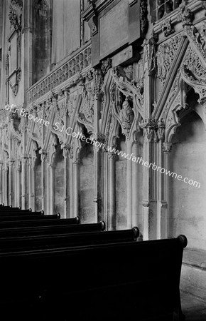 CARVED STONE STAIR CASE TO ORGAN GALLERY